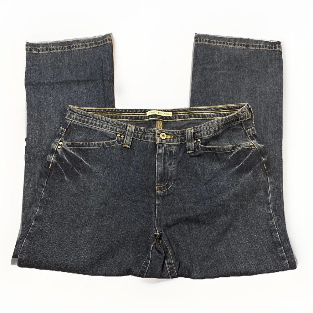 Tommy Hilfiger Women's Size 16 Bootcut Jeans Blue Denim High Rise 100% Cotton